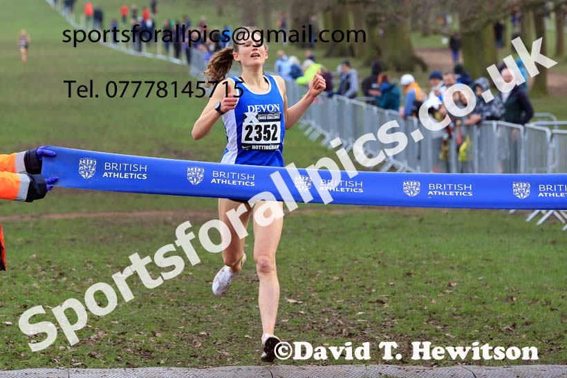 Womens Under-20s, 2024 CAU Inter Counties Cross Country Champs., Wollaton Park, Nottingham. Photo: David T. Hewitson/Sports for All Pics